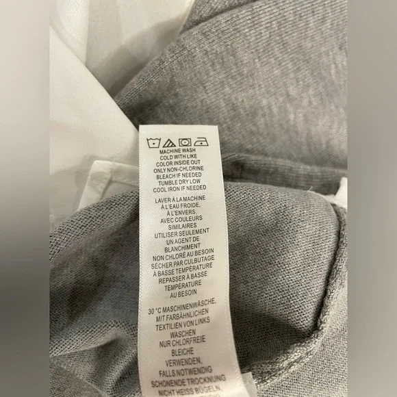 Adrianna Papell Gray V-Neck Sweater Vest with White Shirt - Picture 9 of 9